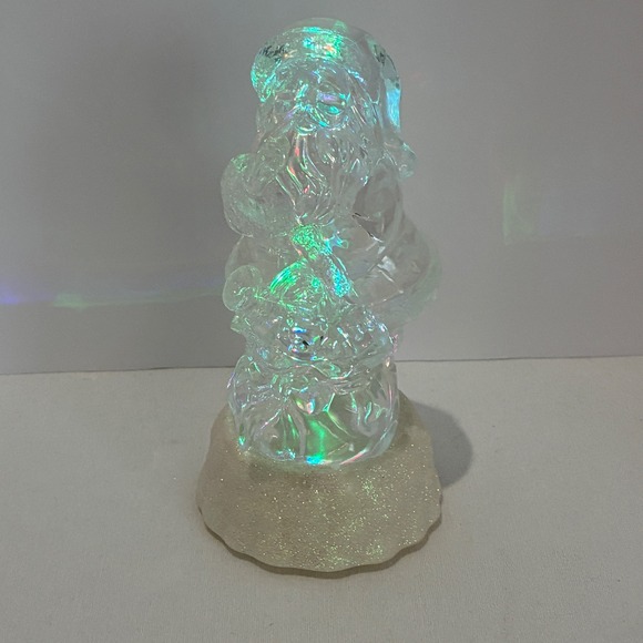 Mr. Christmas Other - Mr. Christmas Santa Figurine Clear LED Light Up Iridescent Holiday Decor